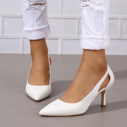 Image of Women's Pumps Pointed Toe Pump Shoes Kitten Heel Comfort Cut Out Dress Shoes for Office Wedding Party Dressy Casual, US Size 5-11