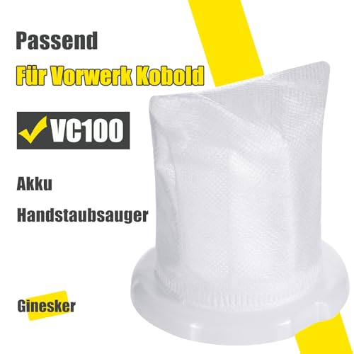 6 Stück Filter für Vorwerk Kobold VC100 VC 100 Schmutzfilter Ersatzfilter Zubehör für Vorwerk Akku Staubsauger