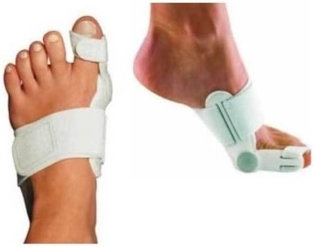1 Pair Comfortable Day & Night Big Toe Bunion Splint Straightener Foot Pain Relief Hallux Valgus Corrector Protector Spreader Alpha Orthotics Bunion Aid Treatment Flexible Splint for Left and Right Foot