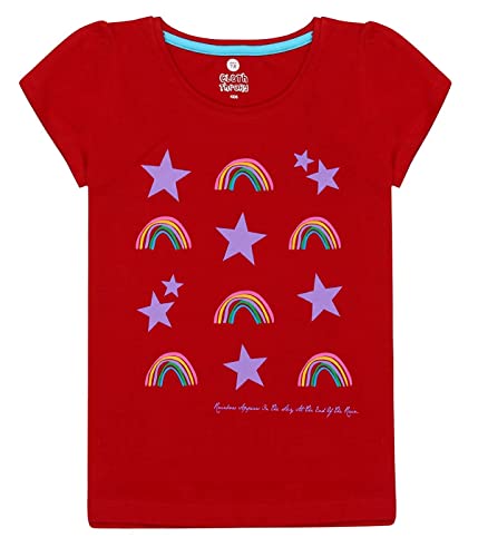 Image of Clotth Theory Girls Super Combed Cotton Regular Fit Round Neck Printed Short Sleeve Tshirt -Combo Pack of 5