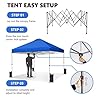 OLIXIS 10x10ft Pop Up Canopy Tent, Heavy Duty 1-Person One Push Setup, Portable Outdoor Shelter for Beach, Events, Camping Includes Rolling Carry Bag, Blue #4