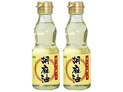 無添加 ムソー 煎らずに搾った 胡麻油 卓上用 165g×2本★ コンパクト ★ 精選された原料のごまを焙煎せずに蒸して圧搾した胡麻油です。