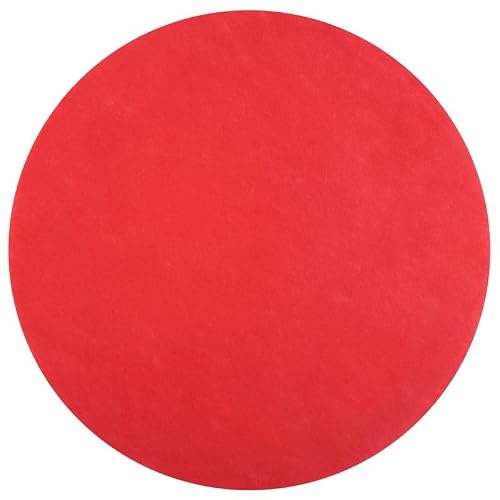 1500 manteles individuales redondos de fieltro, 34 cm de diámetro, desechables, color rojo