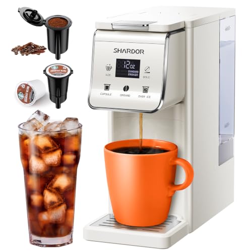 TWOMEOW Coffee Maker Hot & Iced With Bold Setting,Single Ser...