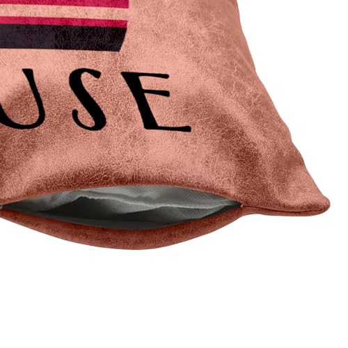 Coussin rose future surfeuse 40x40 cm housse incluse toucher cuir - 4