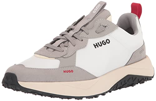 Image of HUGO Mens Running Style Mix Material Sneakers