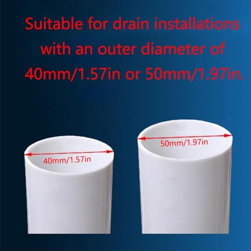 Image of Drain Pipe Seal Hose Silicone Plug,Silicone Sealing Plug Kitchen Pipe Sewer Seal Ring Washing Machine Drain Multipurpose Pipe Connector Bathroom Kitchen Laundry (Blue)