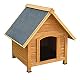 Hundehütte Satacnut aus massivem Holz mit Spitzdach