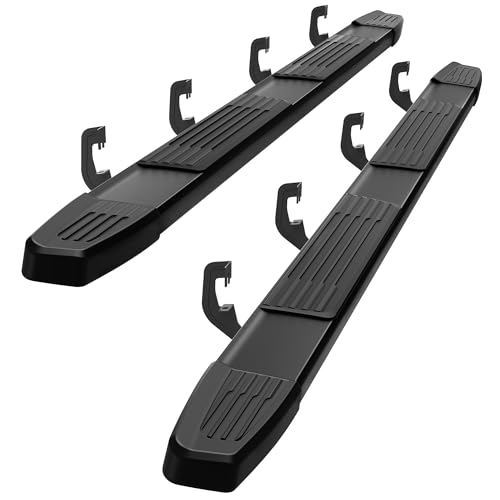 8 Brackets Chevy Silverado Running Boards for 2019 2020 2023 2024 2025 Silverado/Sierra 1500, 2020-2025 Silverado/Sierra 2500HD 3500HD Crew Cab, 6.2‘’ Side Step, Nerf Bars for Silverado 1500 4 Door