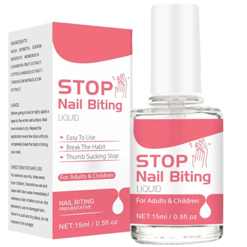 Stop Nail Biting - Nail Biting Prevention for Kids & Adults. Anti-Biting Polish to Help Break the Habit. Easy Application. Don't Bite Your Nails. Start Today