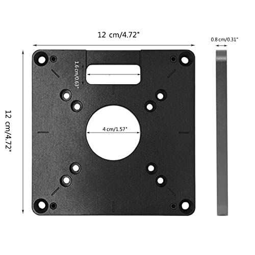 Placa de inserção de mesa de roteador de alumínio para bancos de carpintaria, placa de roteador, fer