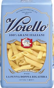 Voiello Pasta Penne Rigate n.152, 500g, Grani 100% Italiani, Trafilatura Al Bronzo