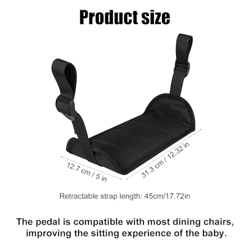 Image of Adjustable Baby Footrest for Inglesina Fast Table Chair - Toddler Footrest Compatible with Hook-On Table Chair