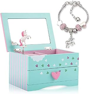 Amitié Lane Unicorn Jewelry Box for Girls - Two Unicorn Gifts for Girls