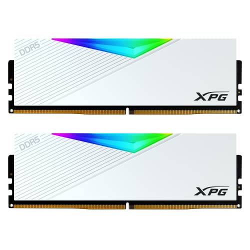 Image of XPG Lancer RGB DDR5 6000MHz 32GB (2x16GB) CL30 UDIMM 288-Pins Desktop SDRAM DDR5 Dual Channel RAM Kit White Heatsink (AX5U6000C3016G-DCLARWH)