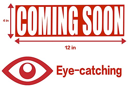 Coming Soon Sign For Estate Rider,Reusable Magnetic And Adhesive Sticker Option,Magnetic Coming Soon Sign For Realtors, Magnetic Coming Soon Sign For Real Estate (12 X 4 Inch） #TOP1