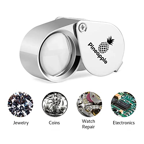 Pineapple [2 Pack] 30X Jewelers Loupe Pocket Magnifying Glass Jewelry Loop Small Foldable Magnifier Eye Lens For Coins thumb #2