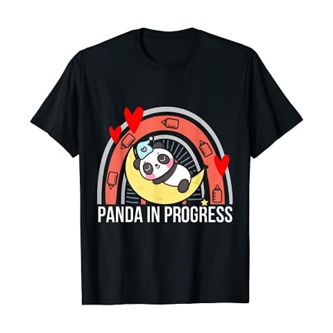 Womens Panda Pregnancy Gift For Pregnant Women Baby Belly T-Shirt Cover