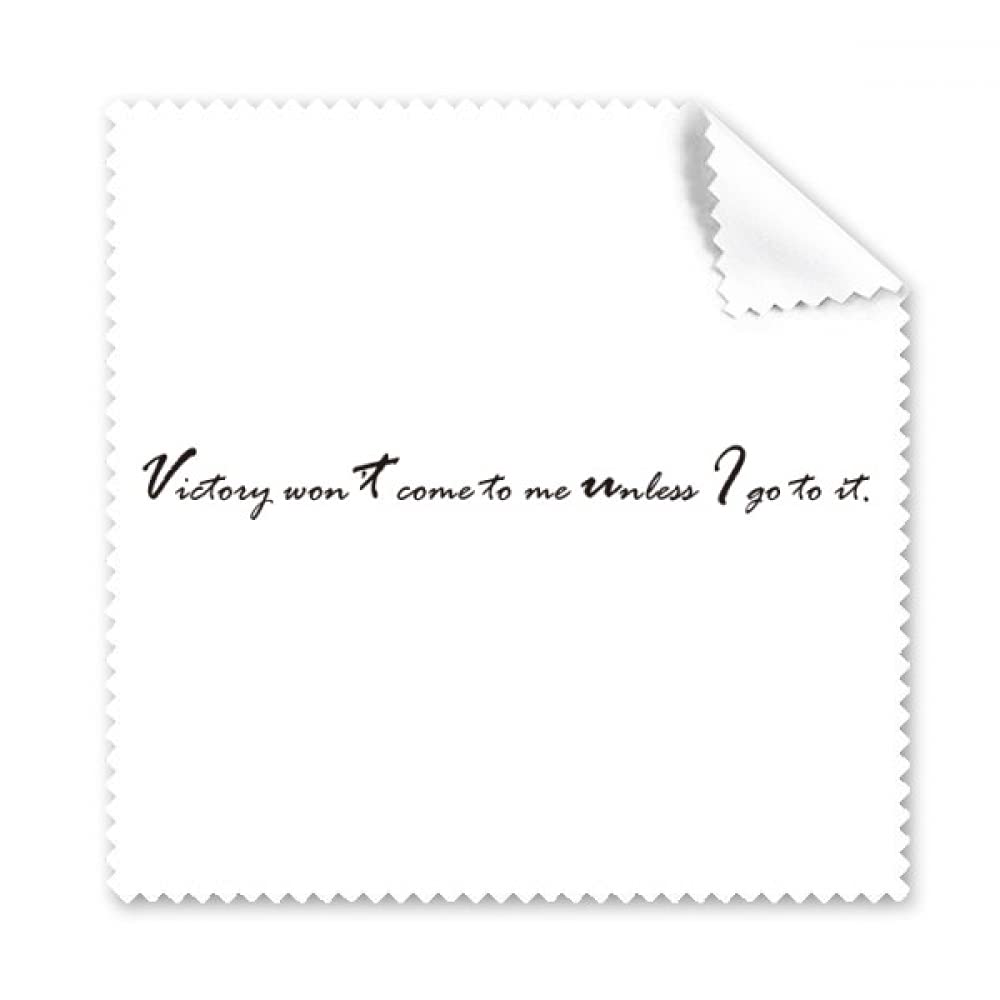 Quote Victory Won't Come to Me Unless I Go to It Cleaning Cloth Phone Screen Glasses Cleaner 5pcs