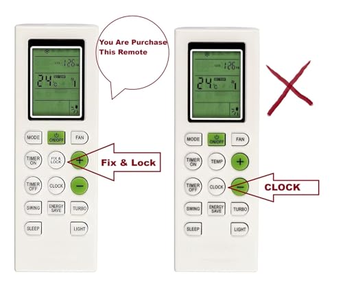 Image of Better Quality Fix & Lock Button Compatible for Blue Star Split & Window Ac Remote 1.0 ton 1.5 ton 2.0 ton 2 Star, 3 Star, 4 Star, 5 Star Model No. IA718DCU IA318VNUS IA524DNU IA324DNU