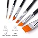 Bowitzki Face Paint Brush Set, 6pcs Artist Brushes for Body Face Painting,Acrylic Painting Watercolor Oil Gouache