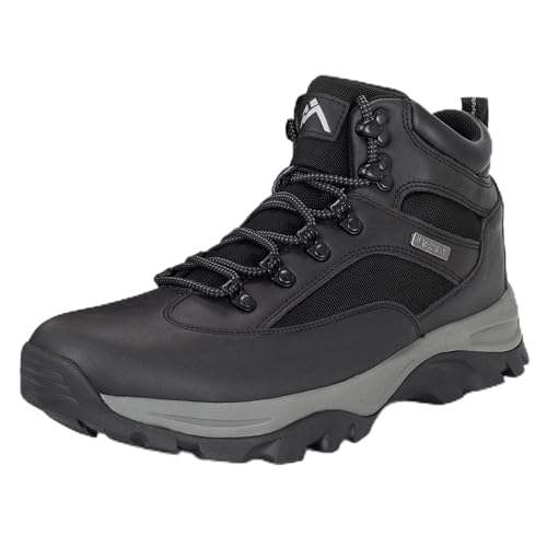 CC-Los Men's Waterproof Hiking Boots Work Boots Lightweight & All Day Comfort Walking Black Size...
