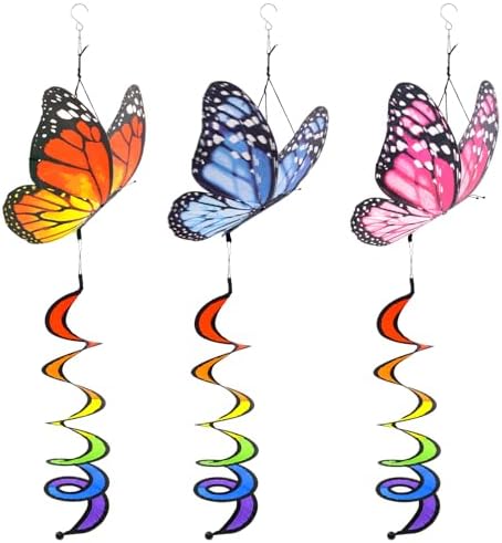 zalati Palloncini ad aria calda Girandola a vento 3 pezzi Mulino a vento Twister Decorazione da appendere per giardino, cortile, prato, patio, festival Decor zalati Palloncini ad aria calda Girandola a vento 3 pezzi Mulino a vento Twister Decorazione da appendere per giardino, cortile, prato, patio, festival Decor