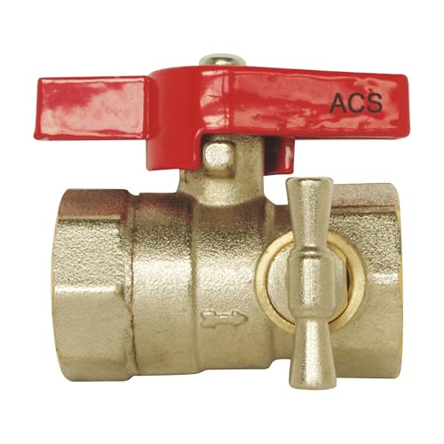 SOMATHERM FOR YOU - Kugelhahn mit doppeltem Auslass, Innengewinde 20/27 - Schmetterlingshebel - Standarddurchgang - Verstärkte Dichtung mit 2 O-Ringen