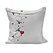 Fundas para Cojines para Sofá, Pareja De Ovejas con Forma De Corazón Enamorada Colgando del Lavado Arte Divertido De Dibujos Animados Cómicos Protectora De Almohada Moda Fundas De Almohada 45X45Cm