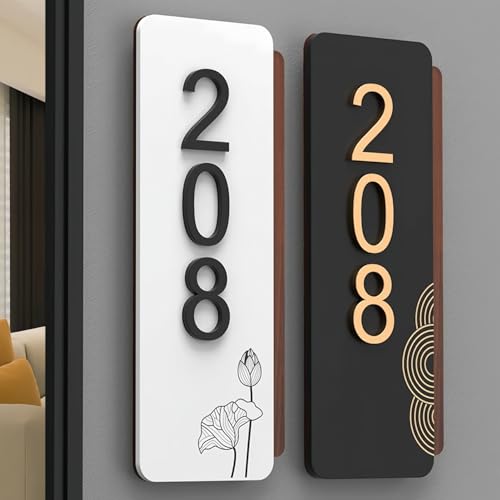 Plaque De Numéro De Maison Verticale/horizontale Personnalisée, Panneau D'entrée De Maison En Acrylique 3D Moderne Personnalisé, Plaques Murales Extérieures, Sign De Décoration De Nom De Pièce