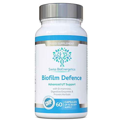 Biofilm Defence 60 Capsules - D-Mannose and a Comprehensive Blend of Enzymes for Advanced Digestive & Urinary Tract Support - UK Made