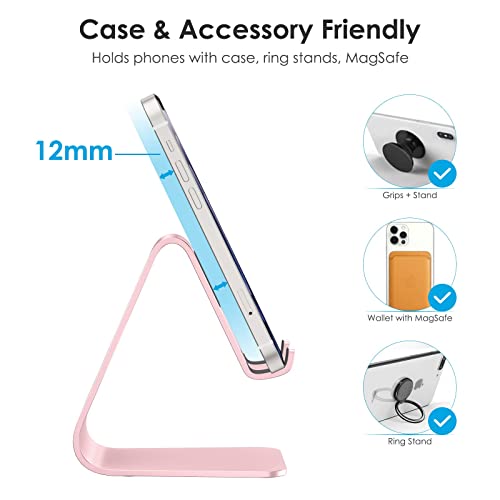 OMOTON Suporte de celular de alumínio atualizado, base de celular durável C1 com almofadas protetora
