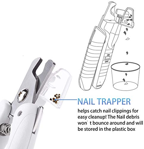 Aodesy Cat Dog Nail Clippers and Trimmer, Pet Nail Clippers with LED Light, Professional Pet Trimmer Dog Cat Pet Nail Clippers, Professional Grooming Tools Kit for Animals Claw Care