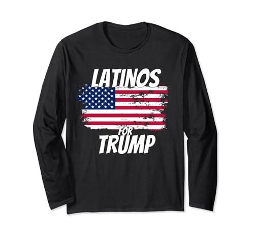Latinos per Trump Latinos Conservatore Merch Maglia a Manica