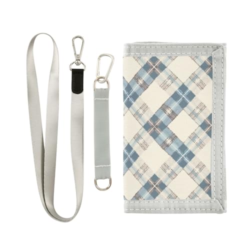 CEBUGI Fashionable Buffalo Plaid Kids Wallets for Boys Girls Ages 6-18,Trifold Kids with Zippered Coin Pocket,Boys Wallets Present