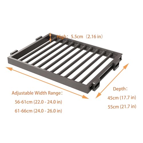 Étendoir à pantalons extensible de 56 à 61 cm pour gain de place - 3