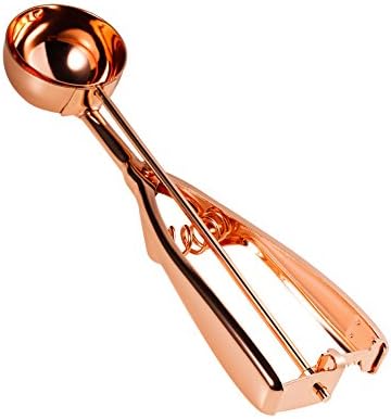 Cookie Scoop Copper Stainless Steel Ice Cream Scoop Small Trigger Cookie Dough Scoop 50mm,2-YEAR Warranty