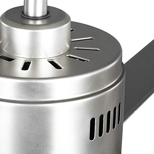 Hubbell Lighting Dual Mount Ceiling Fan 72 In. Indoor/Outdoor Nickel Wall Control #TOP6