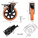 6 inch Heavy Duty Casters Load 2800lbs,Perfect Design Structure in Lockable Bearing Caster Wheels with Brakes,Swivel Casters for Furniture and Workbench,Set of 4 (Free Screws)