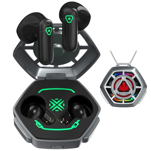 ANCwear E216-EK Wireless Bluetooth True Wireless Earbuds, 20H Playtime, DIY Stickers, Mysterious Black, In-Ear, Gaming
