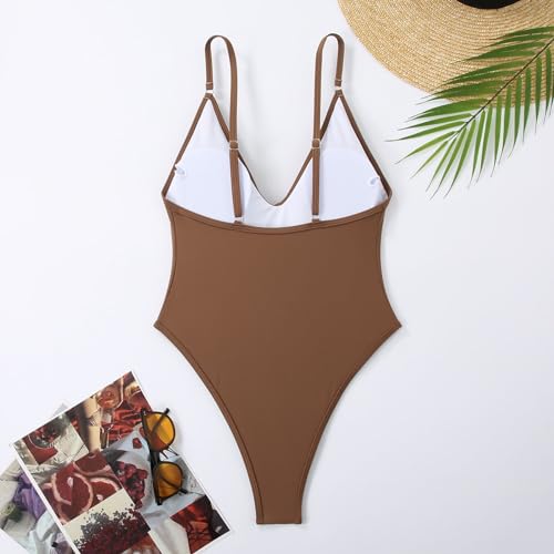 Bikini noir uni dos nu avec un décolleté plongeant serré en L - 7
