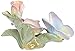 Cosmos 96445 Fine Porcelain Butterfly with Pink Rose Figurine, 2-1/4-Inch