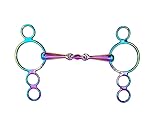 RIDING GEARS Rainbow Show Jumping Horse Elevator BIT Snaffle BIT 8 Ring BIT with Oval Link Stee (4.50 INCH)
