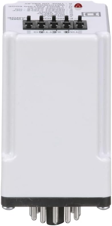 Schneider Electric Square D Timer Relay, Type JCK, Plug in, Multifunction, Programmable, 0.5 Second to 999 Hours, 10A, 240 VAC, 120 VAC/110 VDC