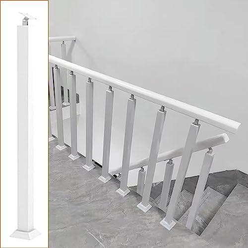 Barandilla elevadora interior con columna de balaustrada blanca para loft y piscina 2
