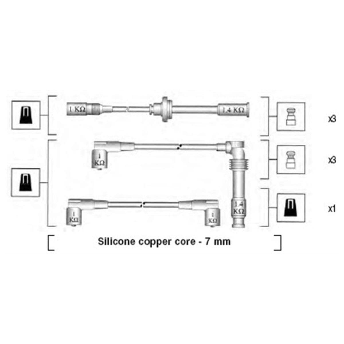 MAGNETI MARELLI Kit cavi accensione 941045390524 Compatibile con: ALFA ROMEO 164, GTV