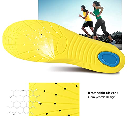 Image of Shoe Insoles, Memory Foam Insoles, Shoes Insert for Women and Men, Kids, Providing Arch Support, Great Cushion and Shock Absorption, Relieve Foot Pain M（Men's 6-9 / Women 7-11