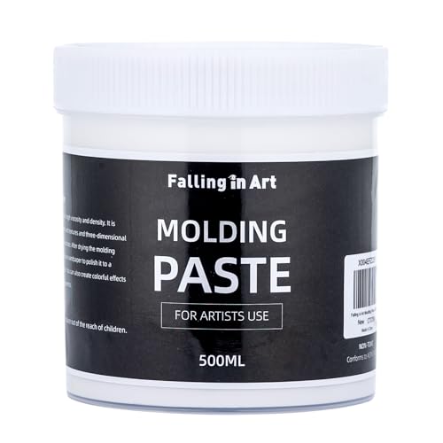 Falling in Art Modeling Paste for Acrylic Painting, 16.9Oz Acrylic Textured Paste, Lightweight Moddeling Paste for Textured Art