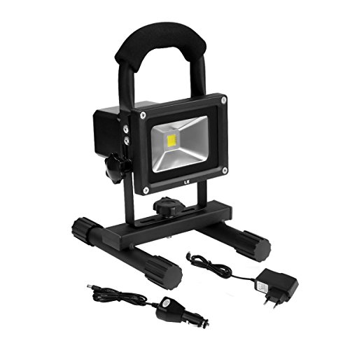 Preisvergleich Produktbild LE 10W LED mobile Arbeitsleuchte, LED Fluter, LED Flutlicht, wiederaufladbar, entspricht einer 100W Halogenlampe, Wasserdicht, 700lm, Tageslichtweiß, LED Flutlicht, LED Außenleuchten, LED Flutlichtstrahler, LED Strahler, LED Scheinwerfer