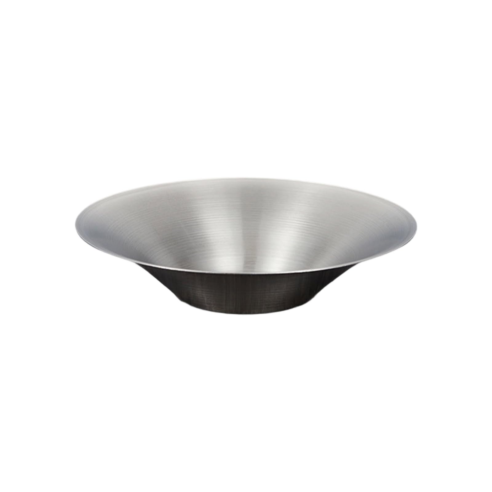 Buxuaaaa Silver Nonrust Steel Round Fruit Bowl Sturdy Rustproof Kitchens Serving Round Serving Plate For Dining Table Decors Family Safe Kitchens Fruit Container